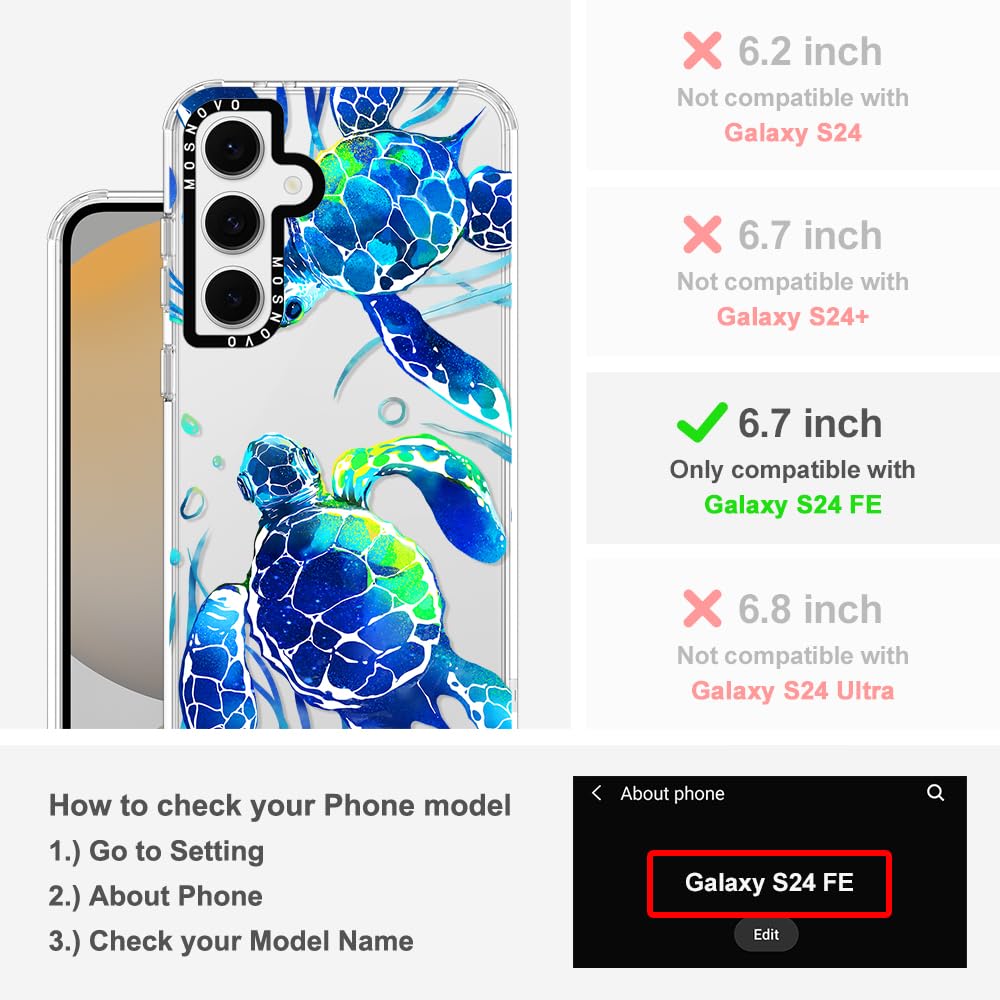 Foto 3 pulgar | Funda De Teléfono Mosnovo Para Samsung Galaxy S24 Fe Sea Turtles - Venta Internacional.
