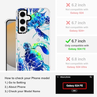 Foto 2 | Funda De Teléfono Mosnovo Para Samsung Galaxy S24 Fe Sea Turtles - Venta Internacional.