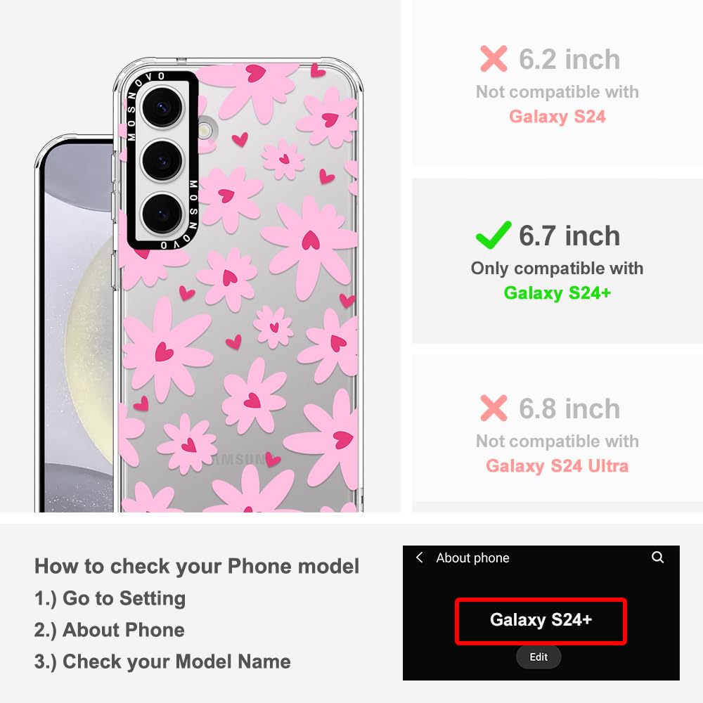 Foto 3 pulgar | Funda De Teléfono Mosnovo Para Samsung Galaxy S24 Plus Love In Bloom - Venta Internacional.