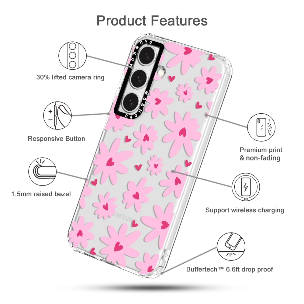 Foto 7 pulgar | Funda De Teléfono Mosnovo Para Samsung Galaxy S24 Plus Love In Bloom - Venta Internacional.