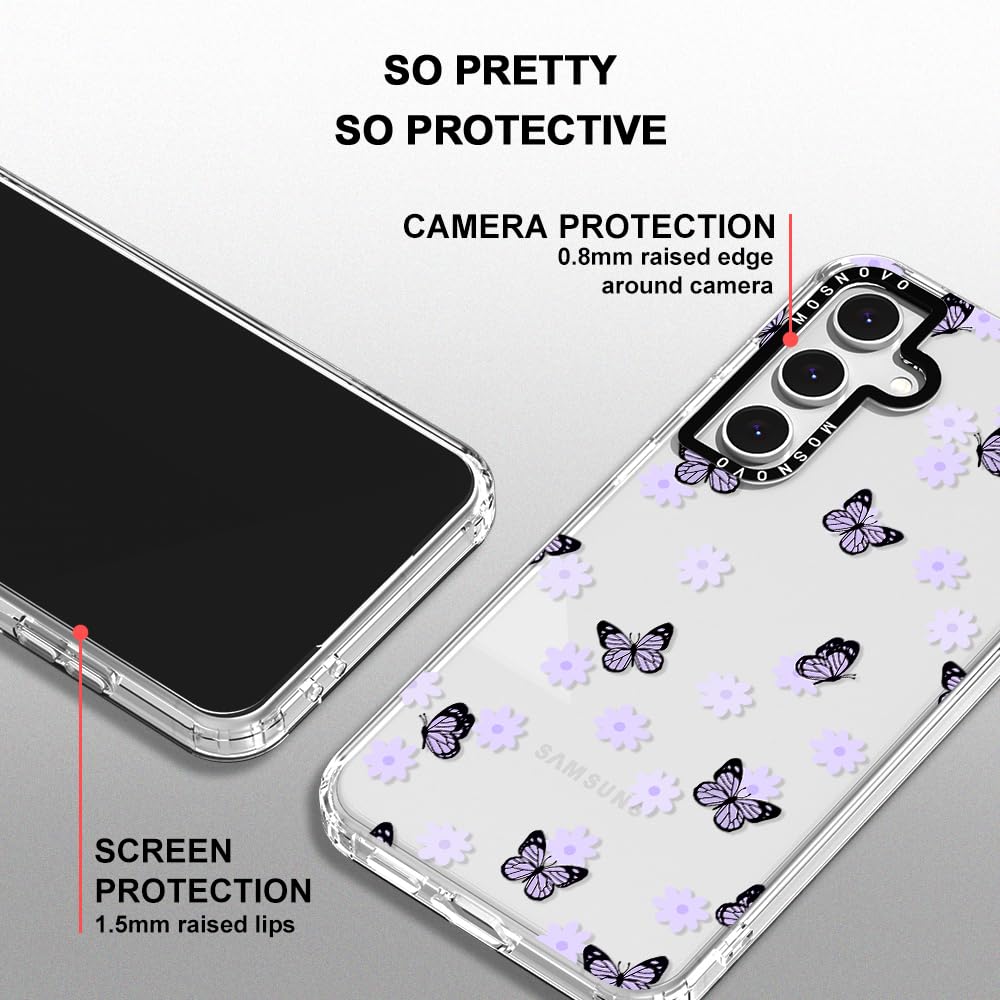 Foto 5 pulgar | Funda De Teléfono Mosnovo Para Samsung Galaxy S24 Fe Lilac Butterfly - Venta Internacional.