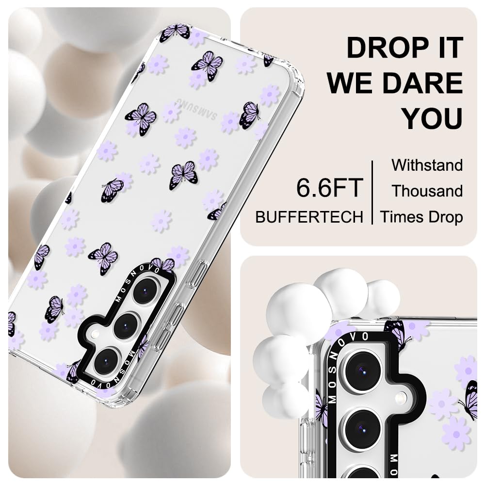 Foto 6 pulgar | Funda De Teléfono Mosnovo Para Samsung Galaxy S24 Fe Lilac Butterfly - Venta Internacional.