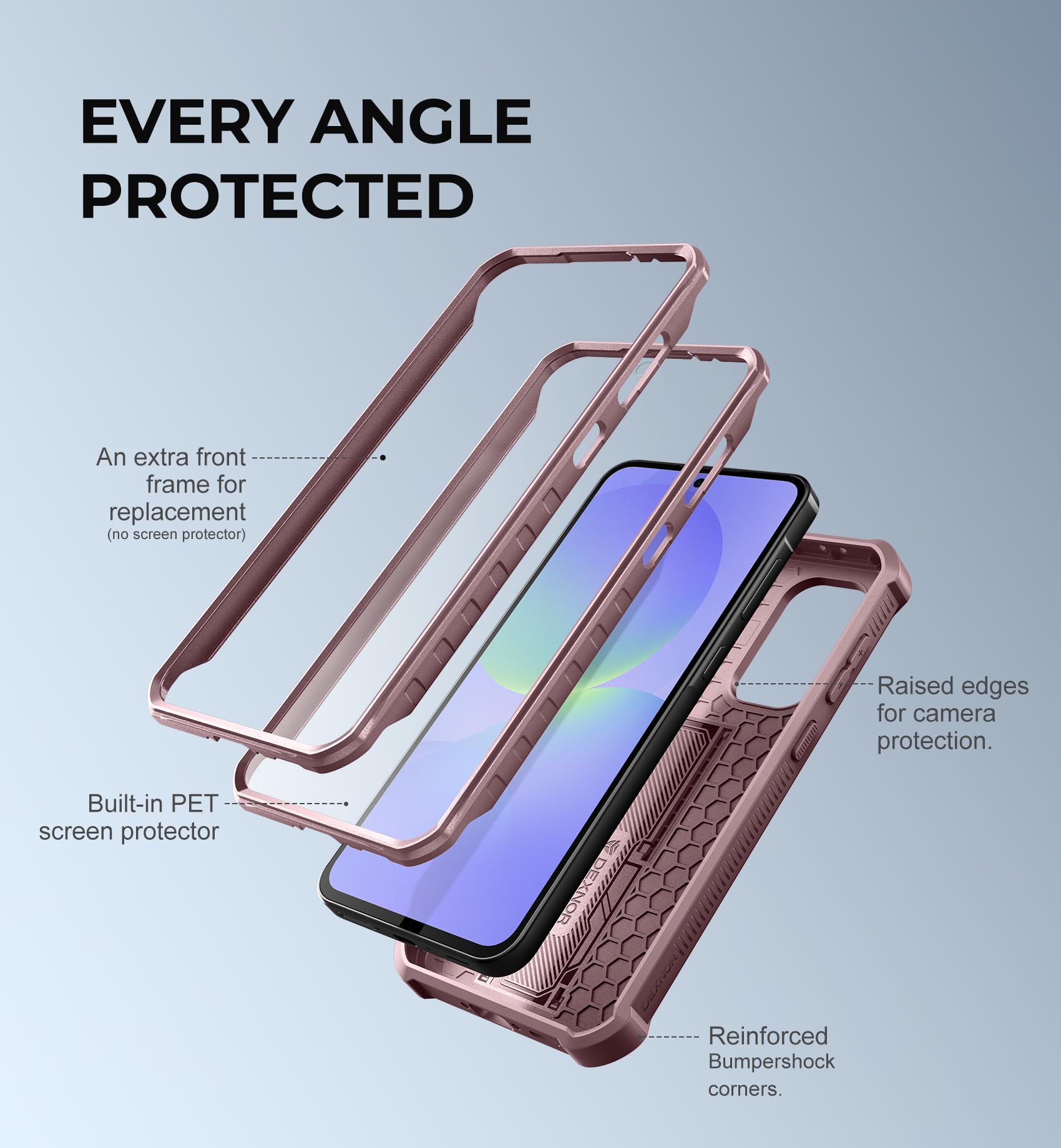 Foto 5 | Funda De Teléfono Dexnor Para Samsung Galaxy A36 5g Con Protector De Pantalla - Venta Internacional.