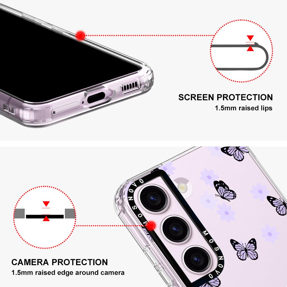Foto 4 | Funda De Teléfono Mosnovo Para Samsung Galaxy S23 Lila Butterfly - Venta Internacional.