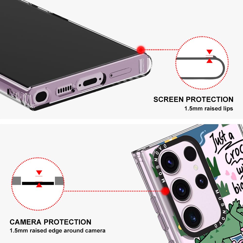 Foto 5 pulgar | Funda De Teléfono Mosnovo Para Samsung Galaxy S23 Ultra Croc Design - Venta Internacional.