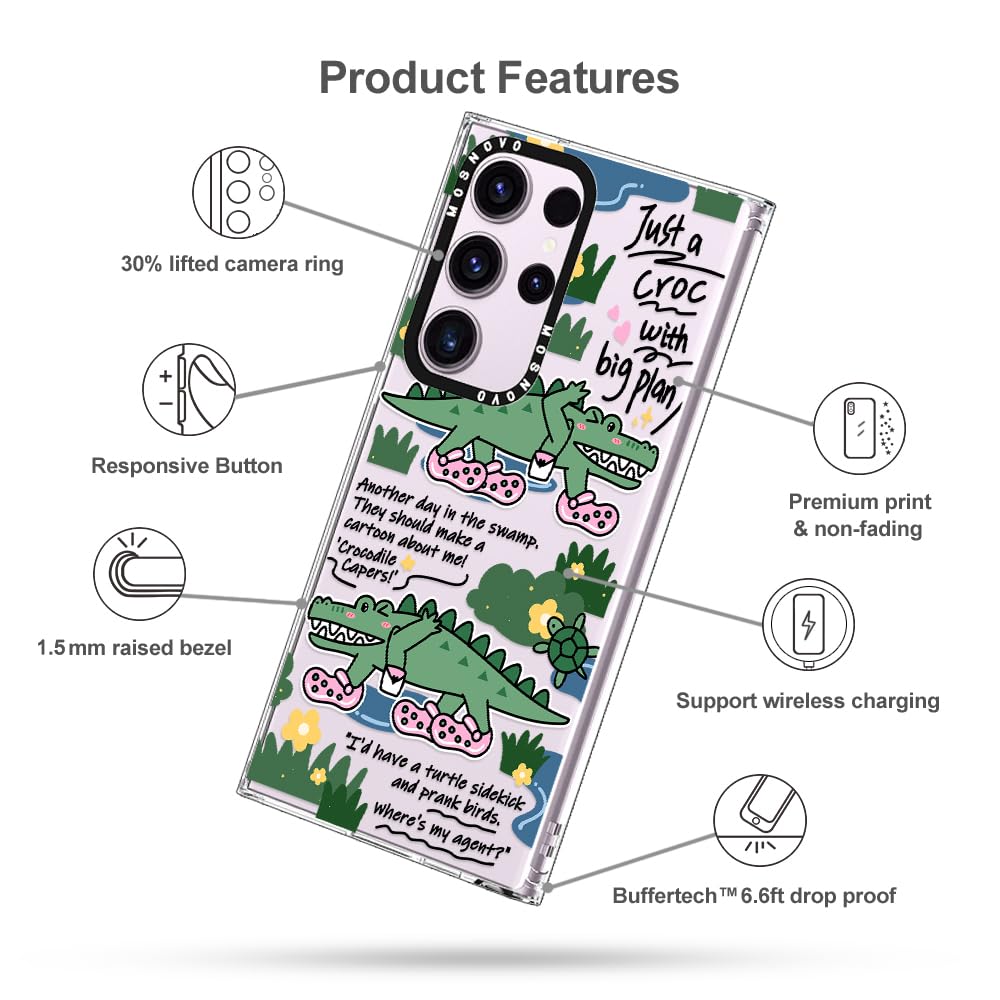 Foto 7 pulgar | Funda De Teléfono Mosnovo Para Samsung Galaxy S23 Ultra Croc Design - Venta Internacional.