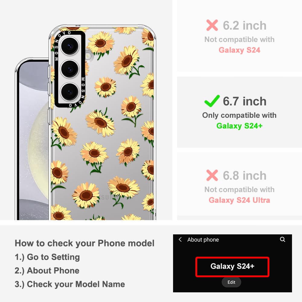 Foto 3 pulgar | Funda De Teléfono Mosnovo Para Samsung Galaxy S24 Plus Sunflowers - Venta Internacional.