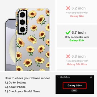Foto 2 | Funda De Teléfono Mosnovo Para Samsung Galaxy S24 Plus Sunflowers - Venta Internacional.