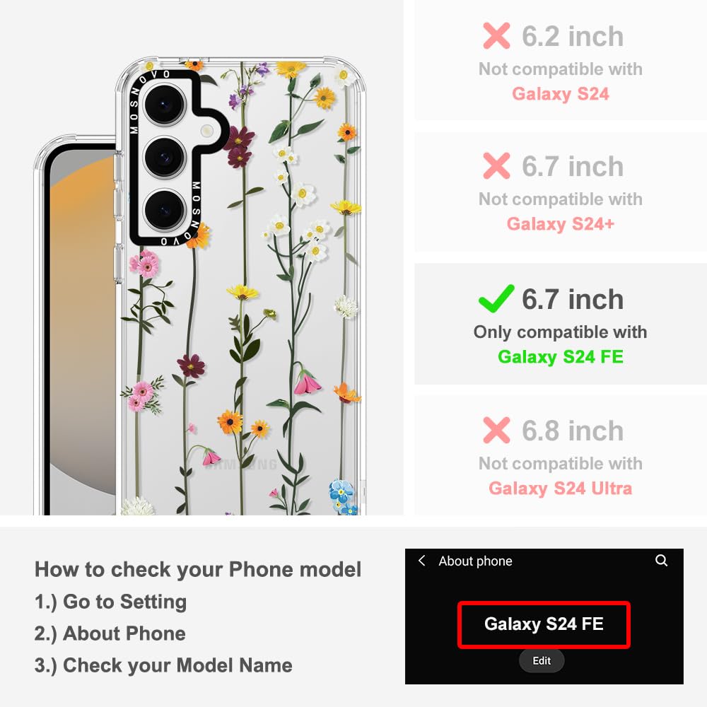 Foto 3 pulgar | Funda De Teléfono Mosnovo Para Samsung Galaxy S24 Fe Wildflowers - Venta Internacional.