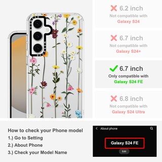 Foto 2 | Funda De Teléfono Mosnovo Para Samsung Galaxy S24 Fe Wildflowers - Venta Internacional.