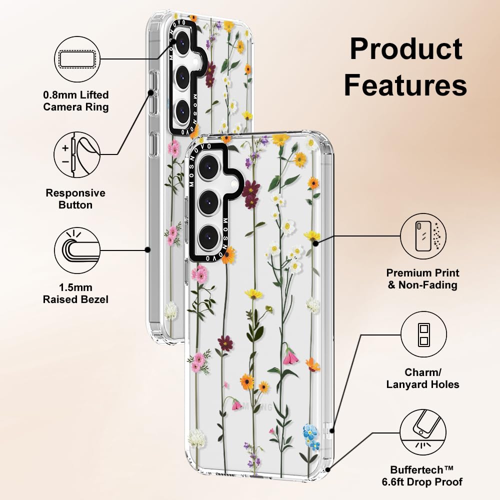 Foto 7 pulgar | Funda De Teléfono Mosnovo Para Samsung Galaxy S24 Fe Wildflowers - Venta Internacional.