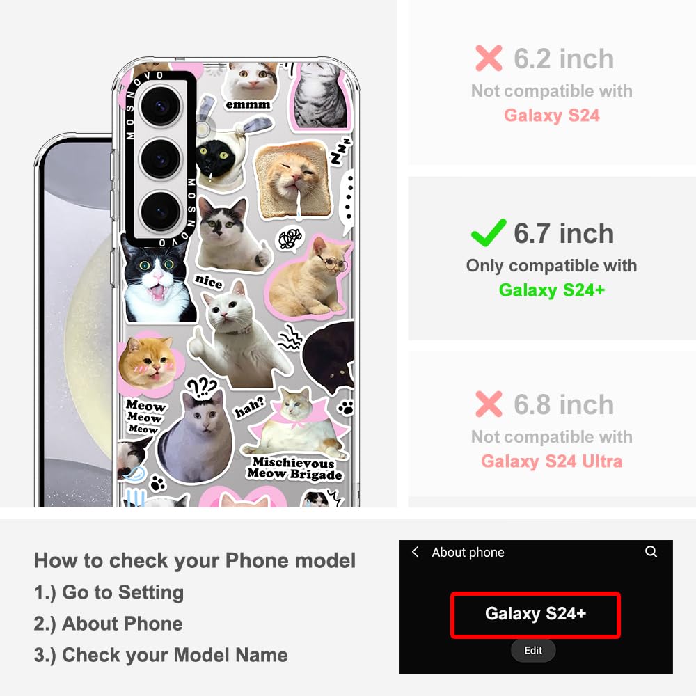 Foto 3 pulgar | Funda De Teléfono Mosnovo Para Samsung Galaxy S24 Plus Cat Brigade - Venta Internacional.