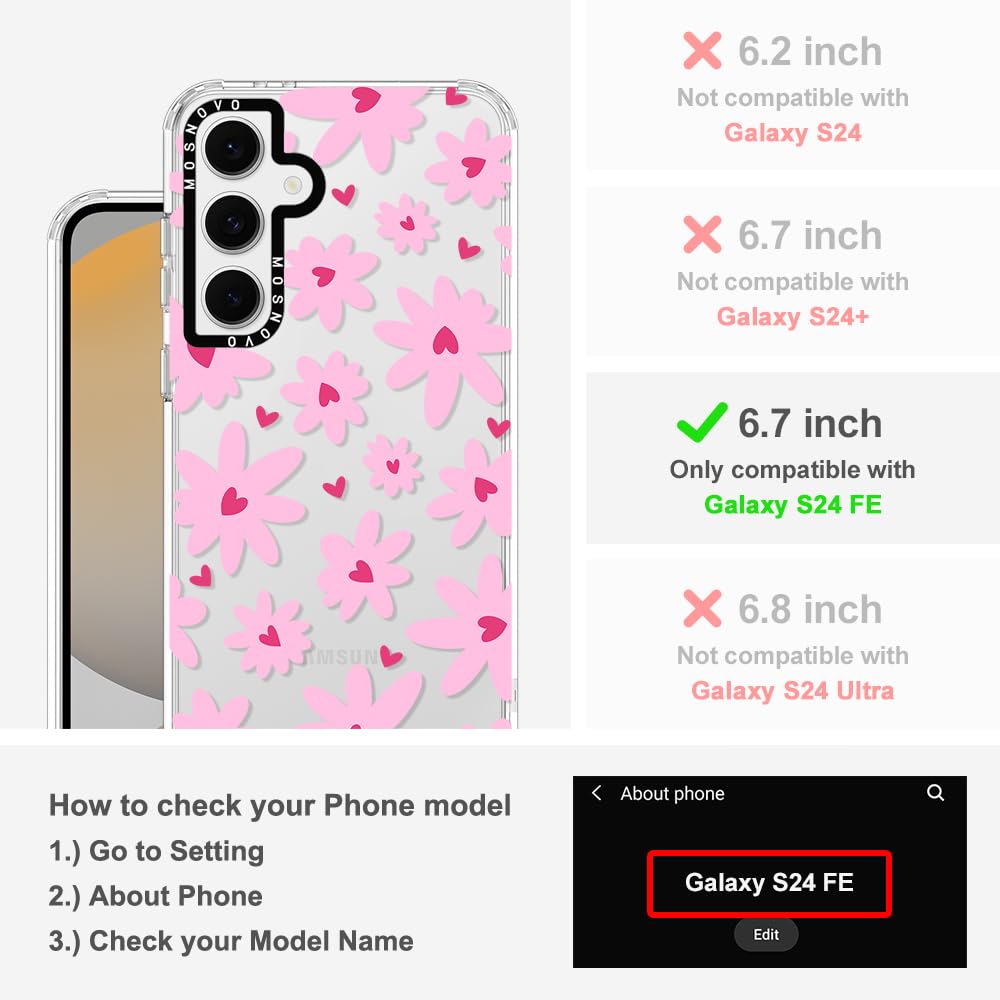 Foto 3 pulgar | Funda De Teléfono Mosnovo Para Samsung Galaxy S24 Fe Love In Bloom - Venta Internacional.