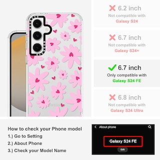 Foto 2 | Funda De Teléfono Mosnovo Para Samsung Galaxy S24 Fe Love In Bloom - Venta Internacional.