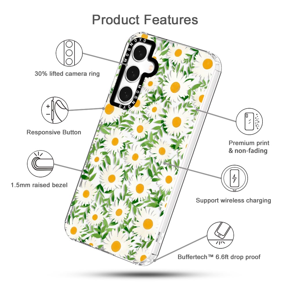 Foto 7 pulgar | Funda De Teléfono Mosnovo Para Samsung Galaxy S23 Fe Daisies Design - Venta Internacional.