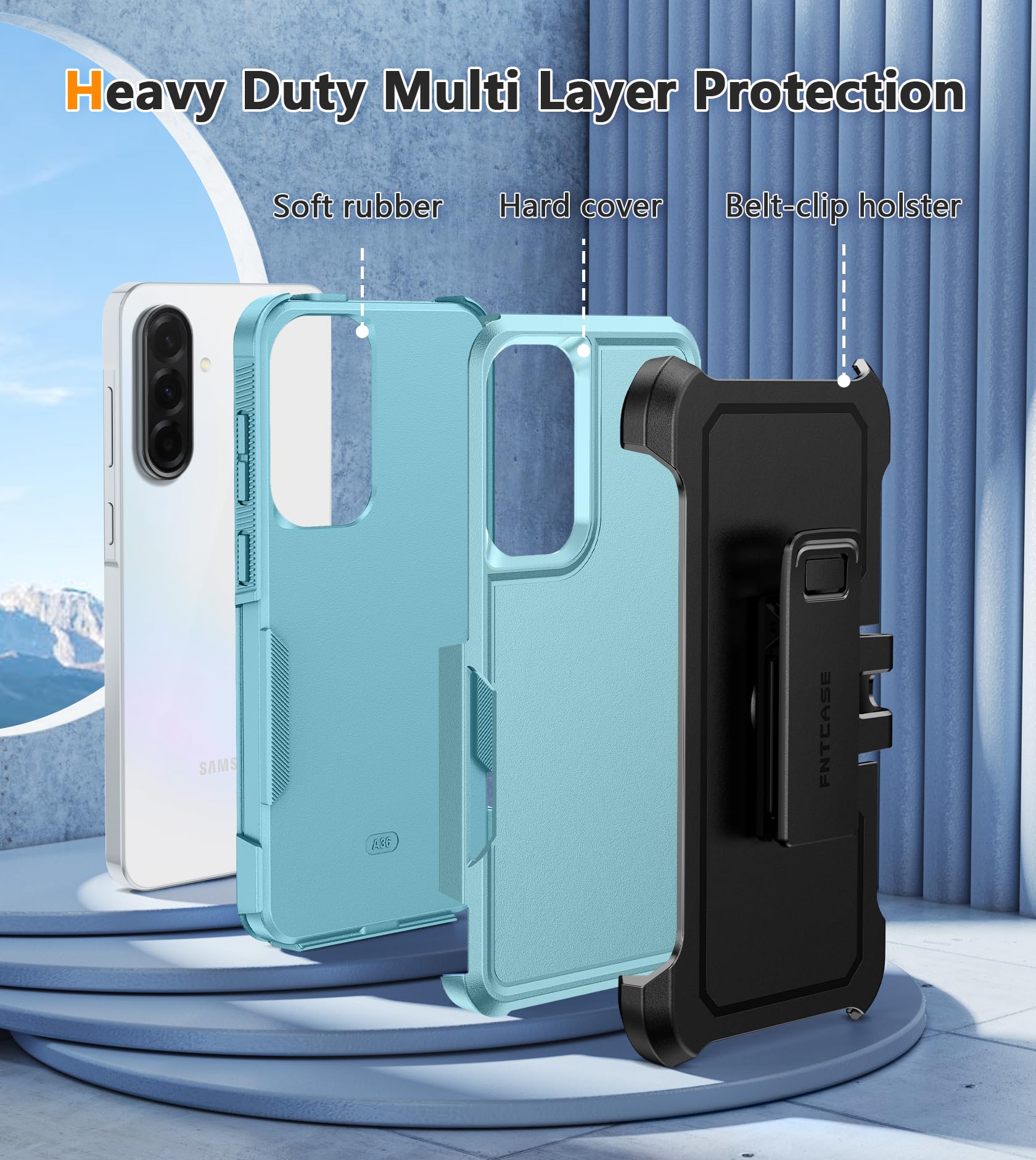 Foto 4 pulgar | Funda De Teléfono Fntcase Para Samsung Galaxy A36-5g Con Clip Para Cinturón - Venta Internacional.