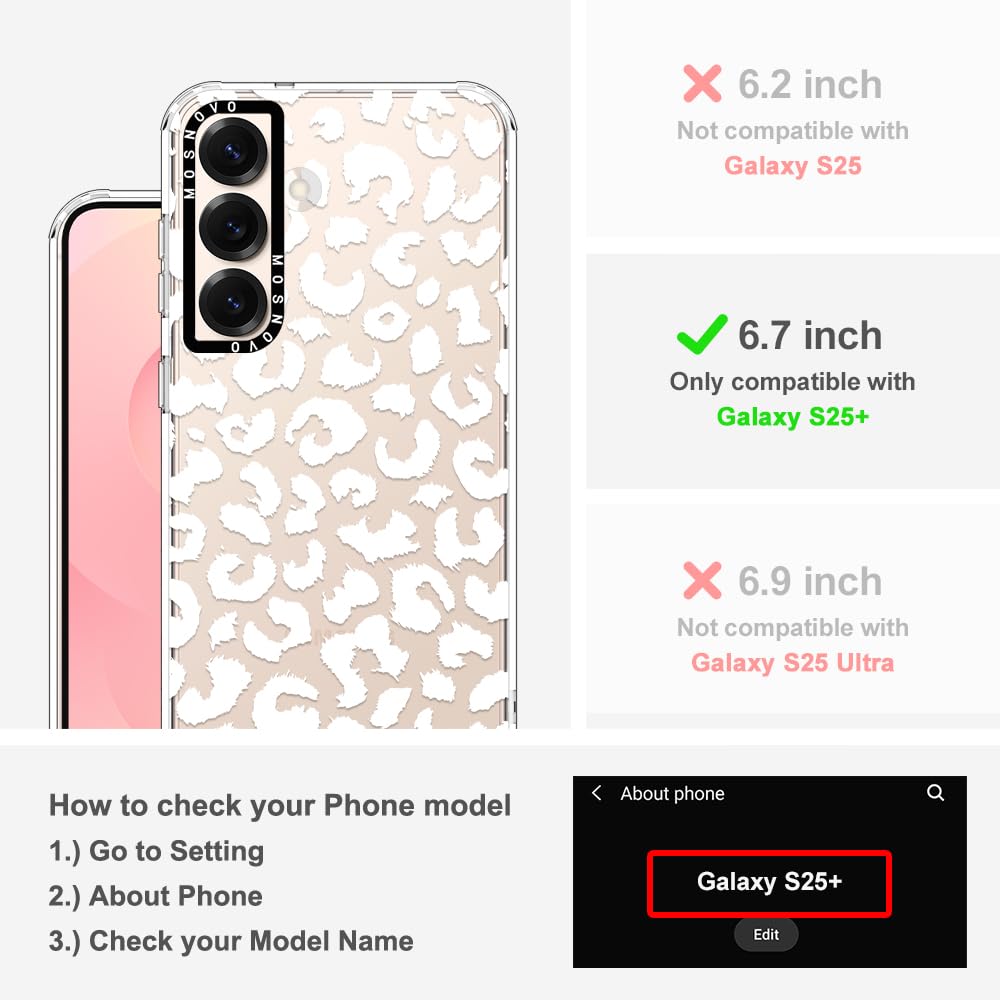 Foto 3 pulgar | Funda De Teléfono Mosnovo Para Samsung Galaxy S25 Plus White Leopard - Venta Internacional.