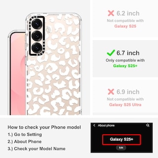Foto 2 | Funda De Teléfono Mosnovo Para Samsung Galaxy S25 Plus White Leopard - Venta Internacional.