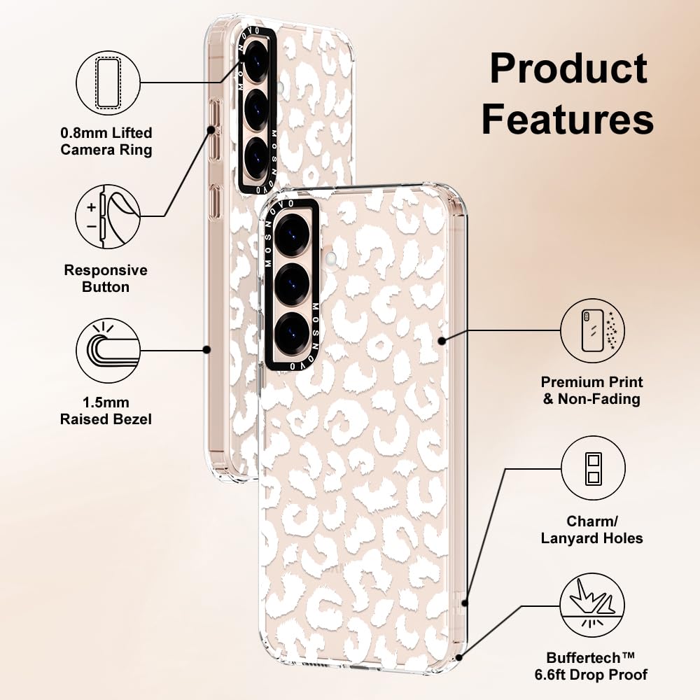 Foto 7 pulgar | Funda De Teléfono Mosnovo Para Samsung Galaxy S25 Plus White Leopard - Venta Internacional.