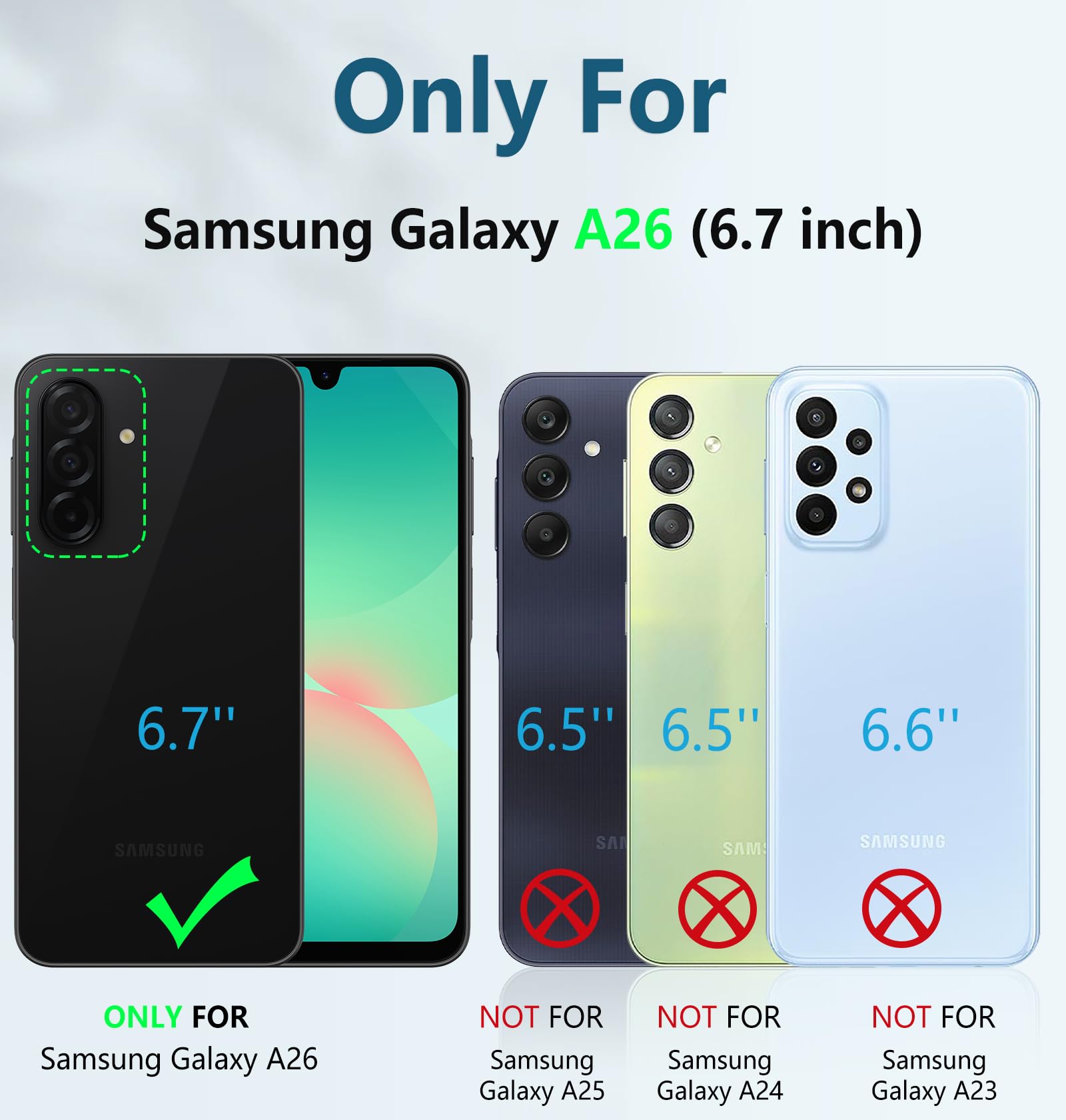 Foto 3 pulgar | Funda De Teléfono Fntcase Para Samsung Galaxy A26-5g Con Soporte Negro - Venta Internacional.