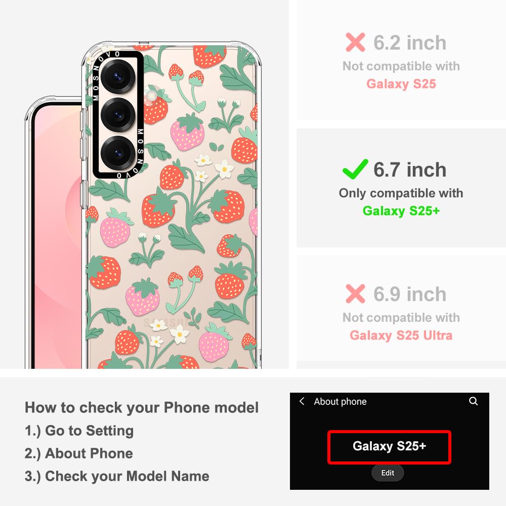 Foto 2 | Funda De Teléfono Mosnovo Para Samsung Galaxy S25 Plus Strawberry - Venta Internacional.