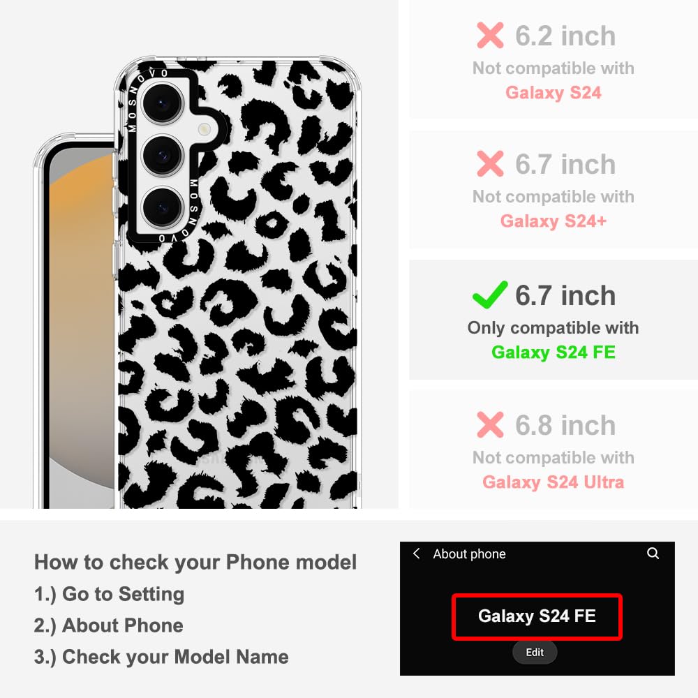 Foto 3 pulgar | Funda De Teléfono Mosnovo Para Samsung Galaxy S24 Fe Black Leopard - Venta Internacional.