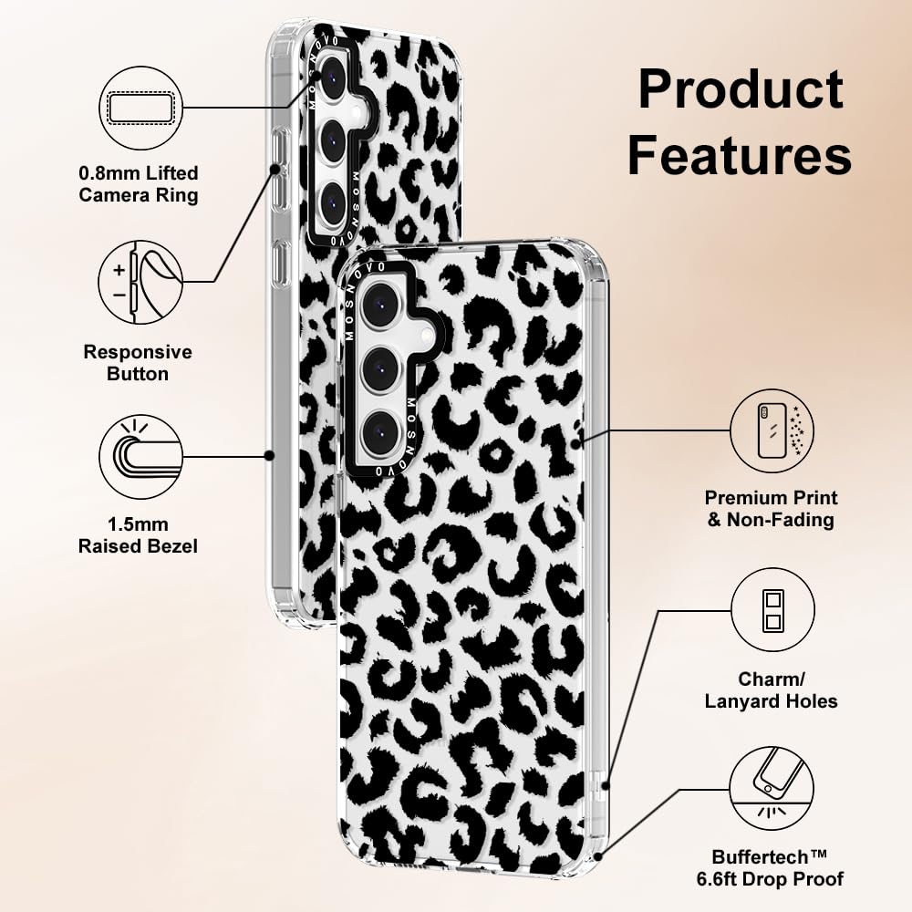 Foto 7 pulgar | Funda De Teléfono Mosnovo Para Samsung Galaxy S24 Fe Black Leopard - Venta Internacional.