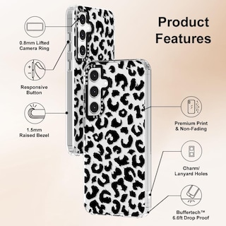 Foto 6 | Funda De Teléfono Mosnovo Para Samsung Galaxy S24 Fe Black Leopard - Venta Internacional.