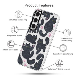 Foto 6 | Funda De Teléfono Mosnovo Para Samsung Galaxy S24 Plus Black Fluffy Cat - Venta Internacional.
