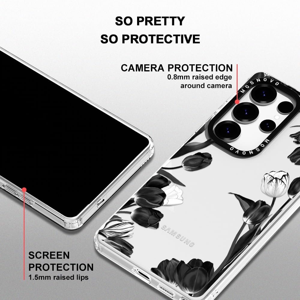 Foto 5 pulgar | Funda De Teléfono Mosnovo Para Samsung Galaxy S25 Ultra Black White - Venta Internacional.