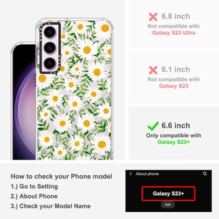 Foto 2 | Funda De Teléfono Mosnovo Para Samsung Galaxy S23 Plus, Diseño De Margaritas - Venta Internacional.