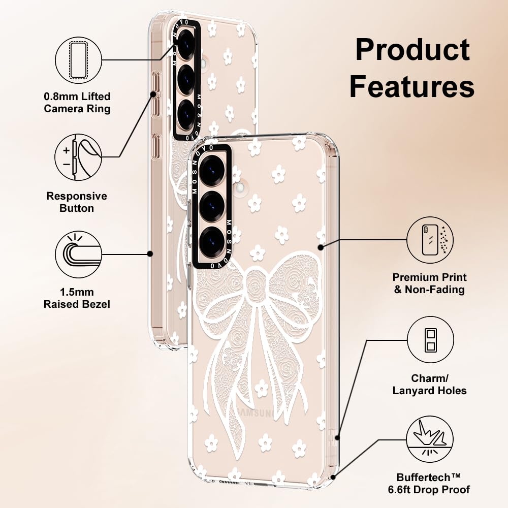 Foto 7 pulgar | Funda De Teléfono Mosnovo Para Samsung Galaxy S25 Plus Lacey Bow - Venta Internacional.