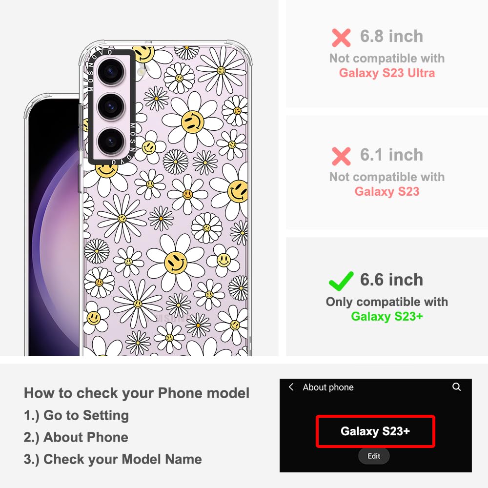 Foto 3 pulgar | Funda De Teléfono Mosnovo Para Samsung Galaxy S23 Plus Happy Daisy - Venta Internacional.