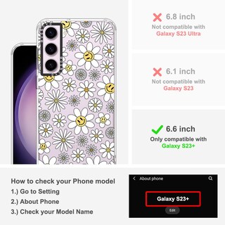 Foto 2 | Funda De Teléfono Mosnovo Para Samsung Galaxy S23 Plus Happy Daisy - Venta Internacional.