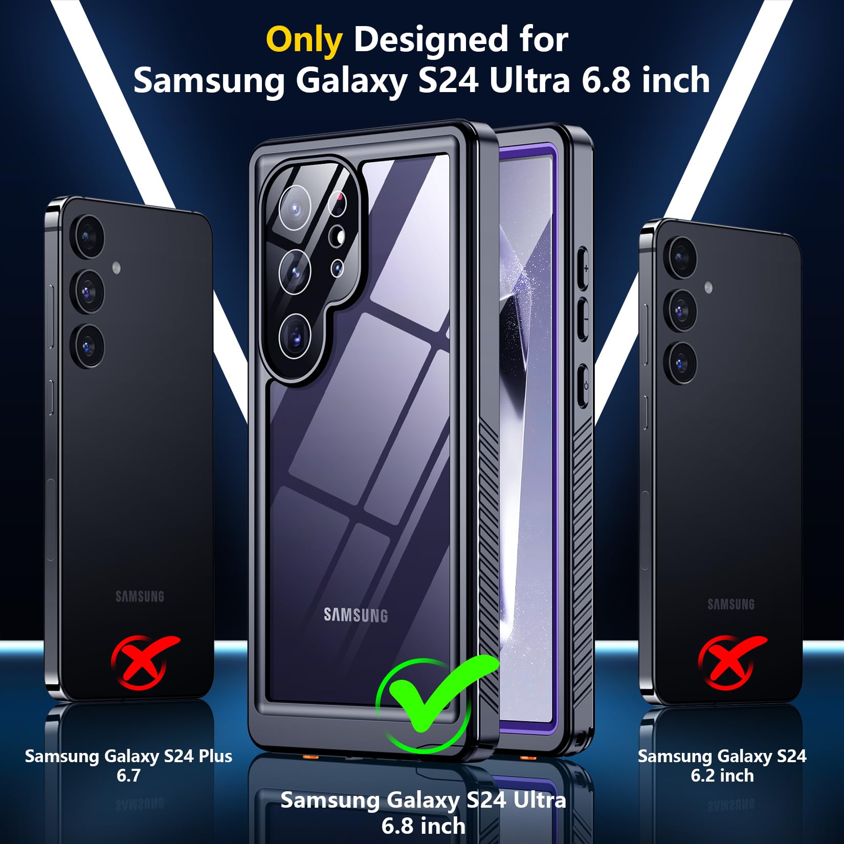 Foto 3 pulgar | Funda De Teléfono Spidercase Impermeable Para Samsung Galaxy S24 Ultra - Venta Internacional.