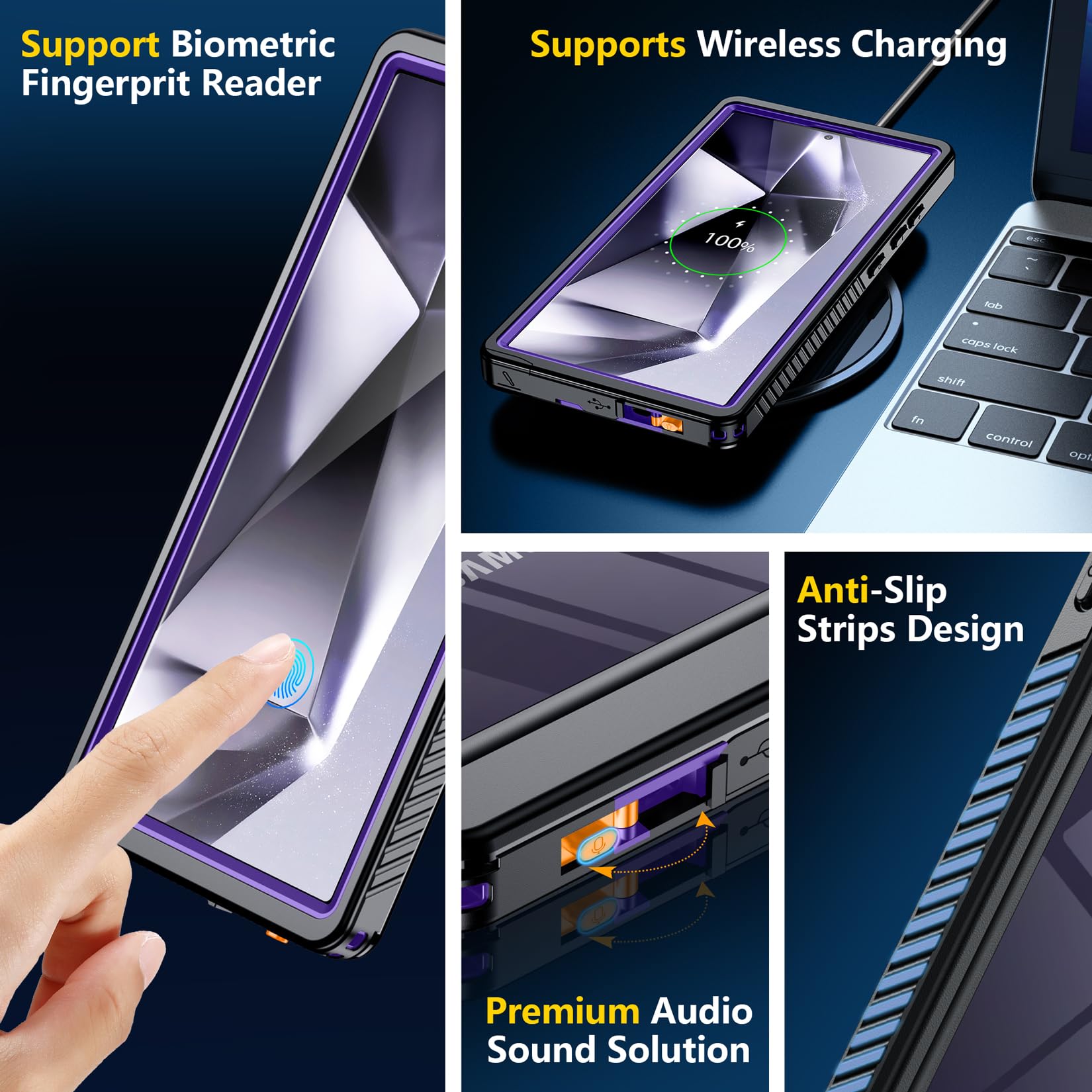 Foto 6 pulgar | Funda De Teléfono Spidercase Impermeable Para Samsung Galaxy S24 Ultra - Venta Internacional.