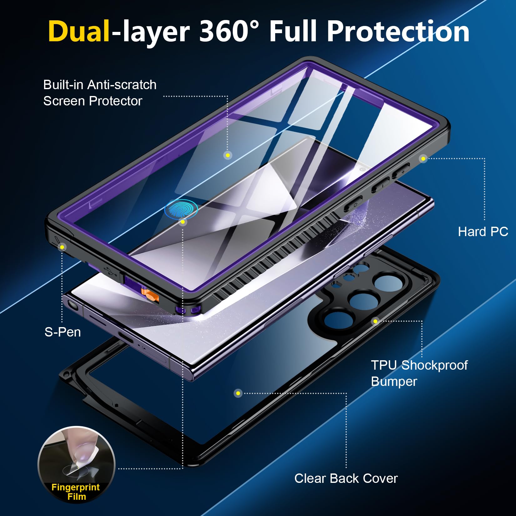 Foto 7 pulgar | Funda De Teléfono Spidercase Impermeable Para Samsung Galaxy S24 Ultra - Venta Internacional.