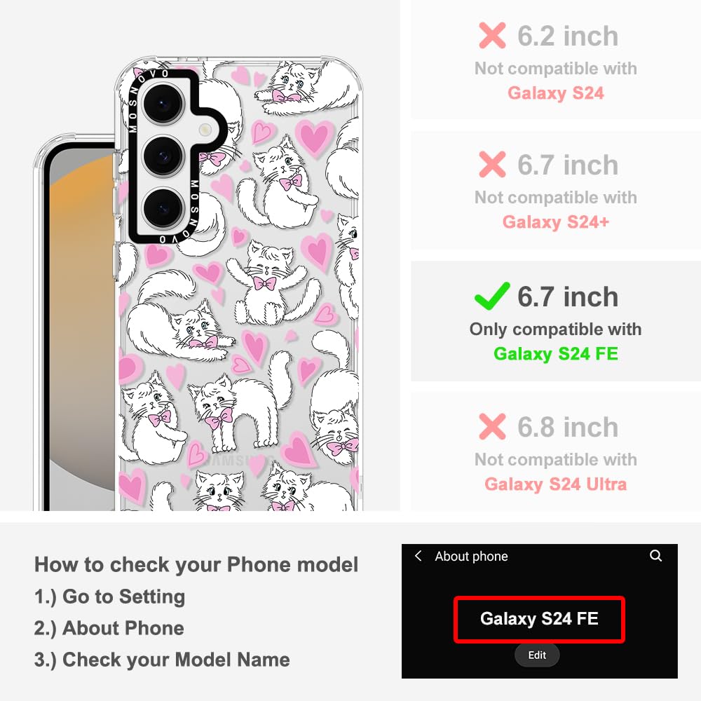 Foto 3 pulgar | Funda De Teléfono Mosnovo Para Samsung Galaxy S24 Fe Kitties Design - Venta Internacional.