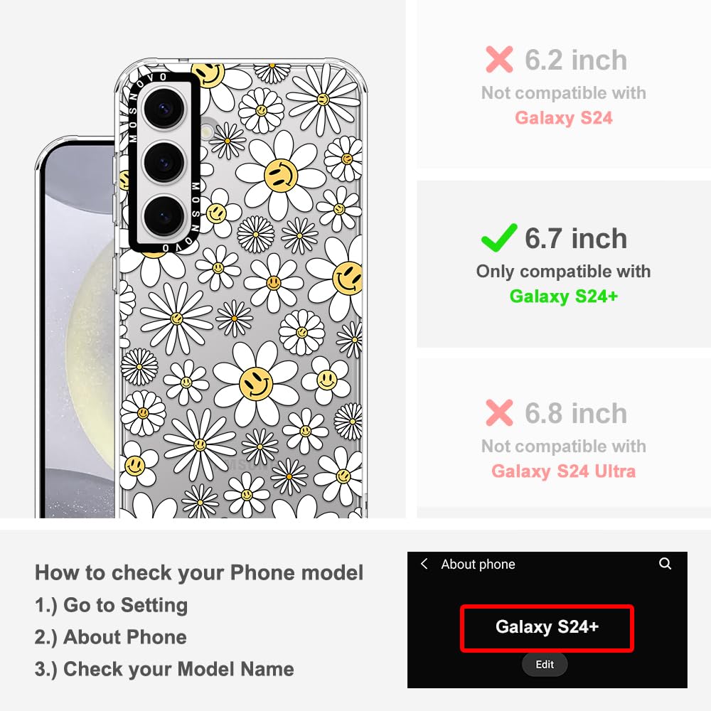 Foto 3 pulgar | Funda De Teléfono Mosnovo Para Samsung Galaxy S24 Plus Happy Daisy - Venta Internacional.