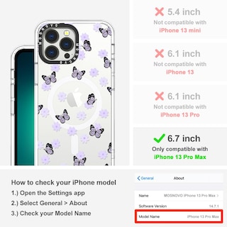 Foto 2 | Funda De Teléfono Mosnovo Compatible Con Iphone 13 Pro Max Lilac - Venta Internacional.