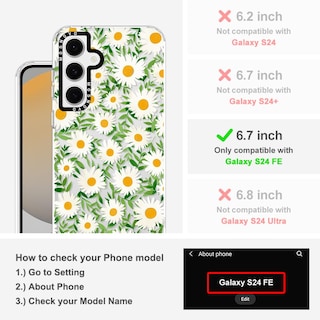 Foto 2 | Funda De Teléfono Mosnovo Para Samsung Galaxy S24 Fe Daisies Design - Venta Internacional.