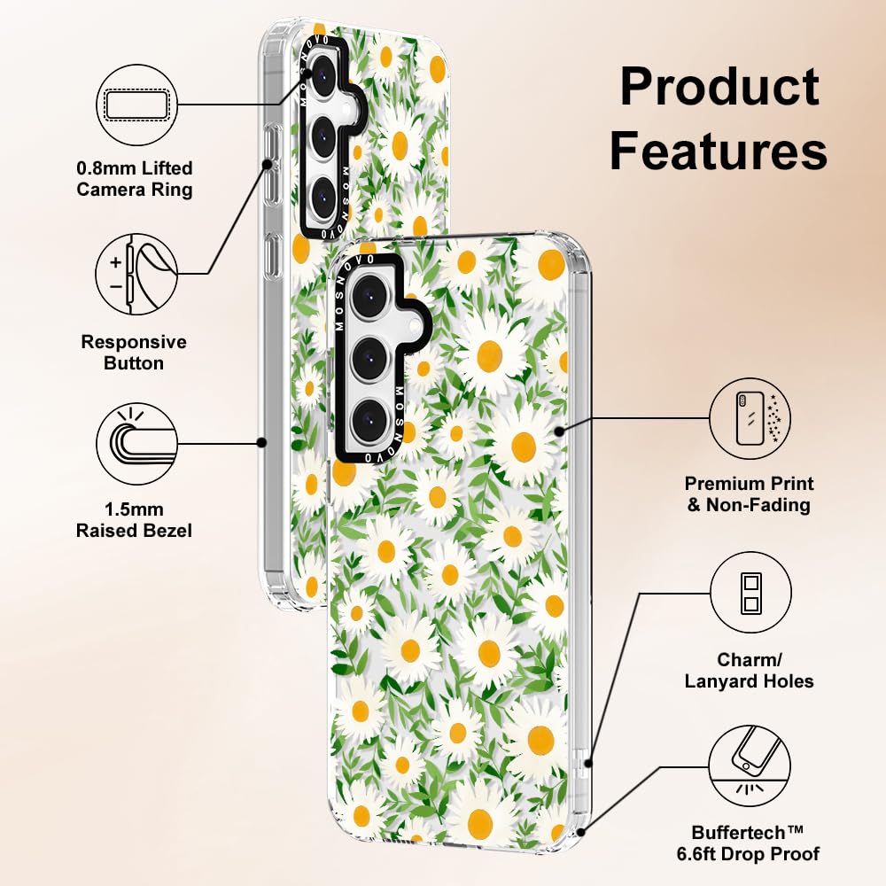 Foto 7 pulgar | Funda De Teléfono Mosnovo Para Samsung Galaxy S24 Fe Daisies Design - Venta Internacional.