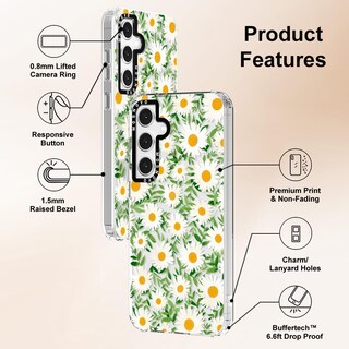 Foto 6 | Funda De Teléfono Mosnovo Para Samsung Galaxy S24 Fe Daisies Design - Venta Internacional.