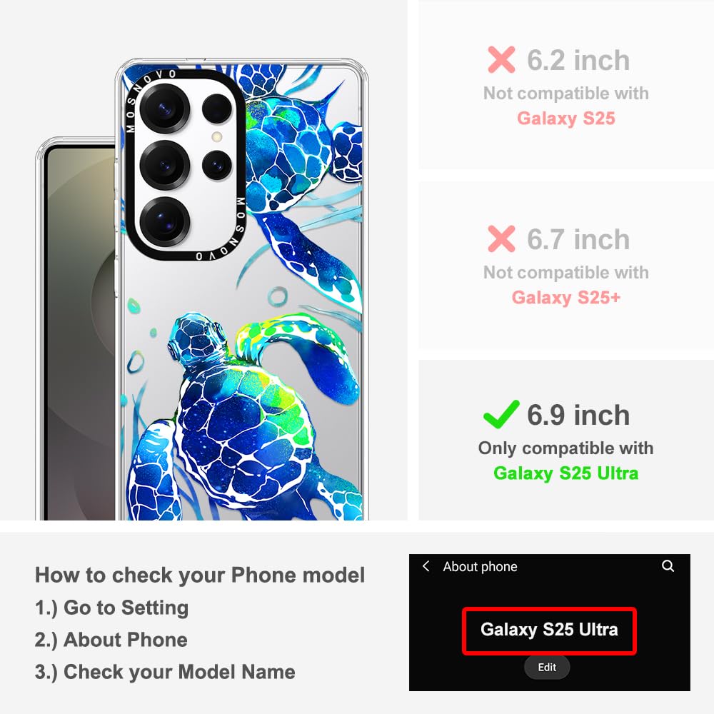Foto 2 | Funda De Teléfono Mosnovo Para Samsung Galaxy S25 Ultra Sea Turtles - Venta Internacional.