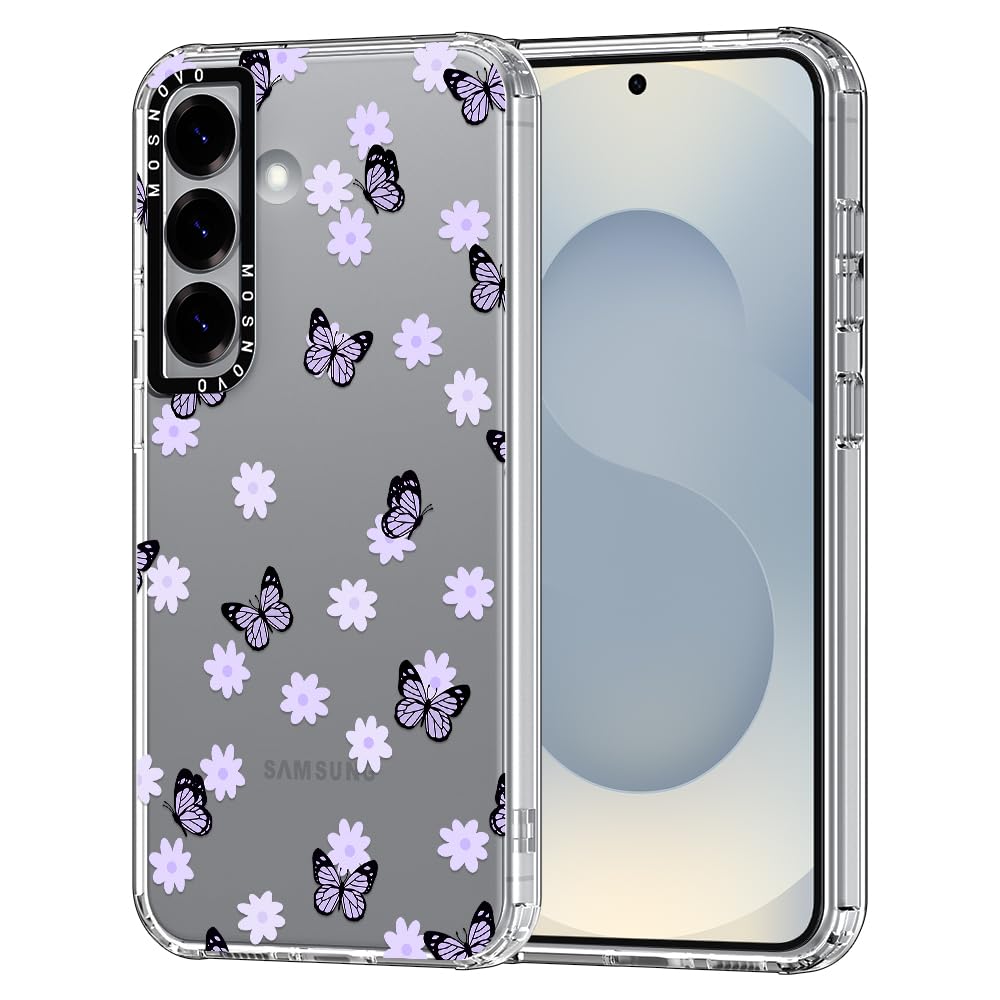 Foto 2 pulgar | Funda De Teléfono Mosnovo Para Samsung Galaxy S25 Lilac Butterfly - Venta Internacional.