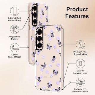 Foto 6 | Funda De Teléfono Mosnovo Para Samsung Galaxy S25 Lilac Butterfly - Venta Internacional.