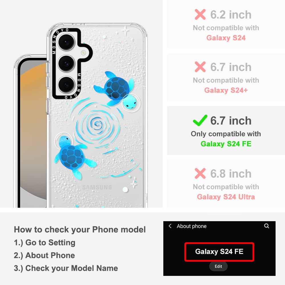 Foto 2 | Funda De Teléfono Mosnovo Para Samsung Galaxy S24 Fe Space Turtle - Venta Internacional.