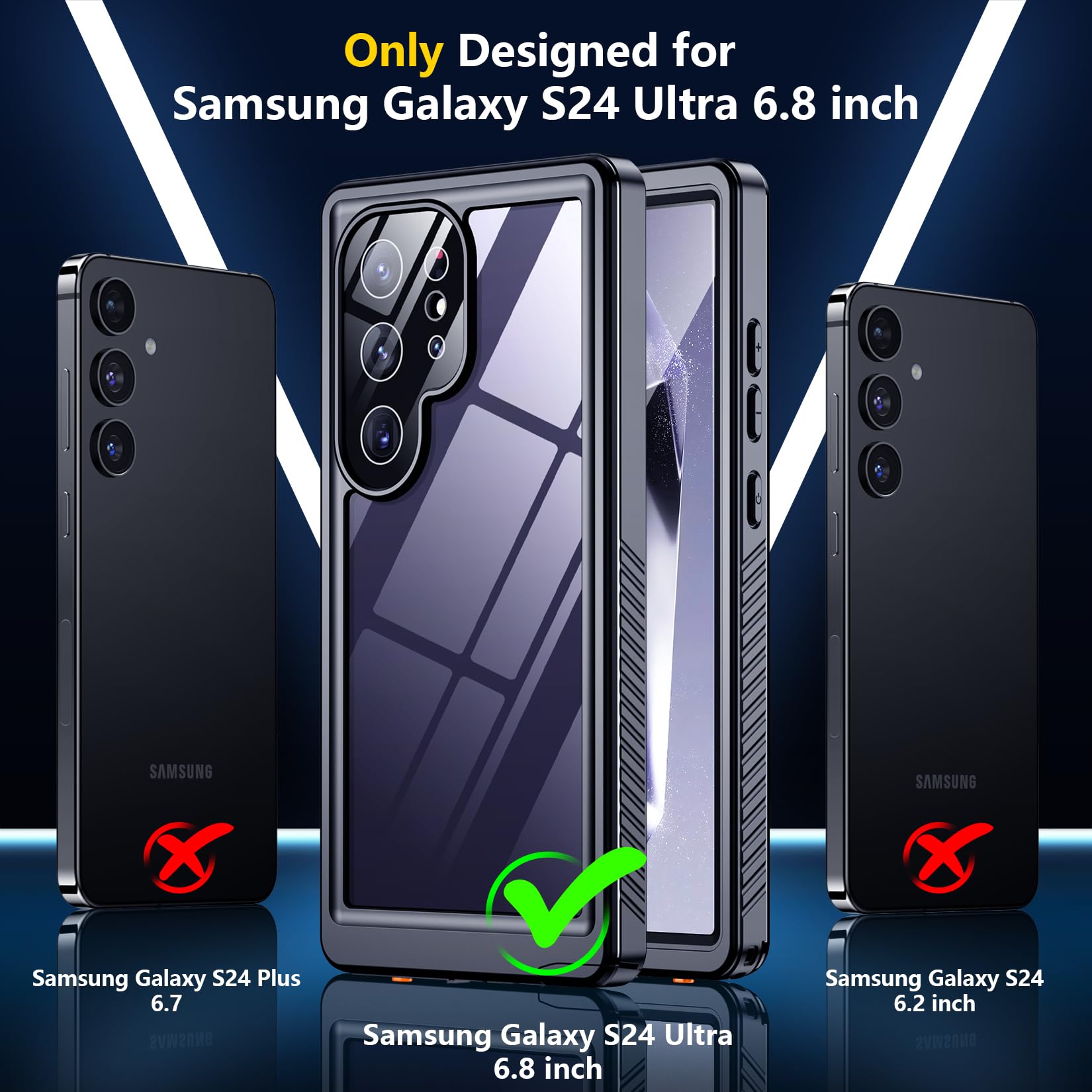Foto 3 pulgar | Funda De Teléfono Spidercase Impermeable Para Samsung Galaxy S24 Ultra - Venta Internacional.