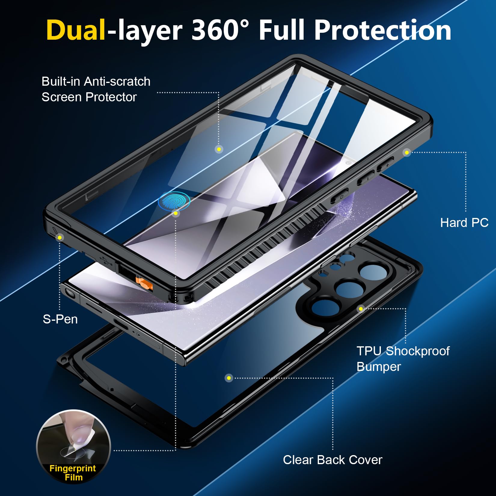 Foto 6 pulgar | Funda De Teléfono Spidercase Impermeable Para Samsung Galaxy S24 Ultra - Venta Internacional.