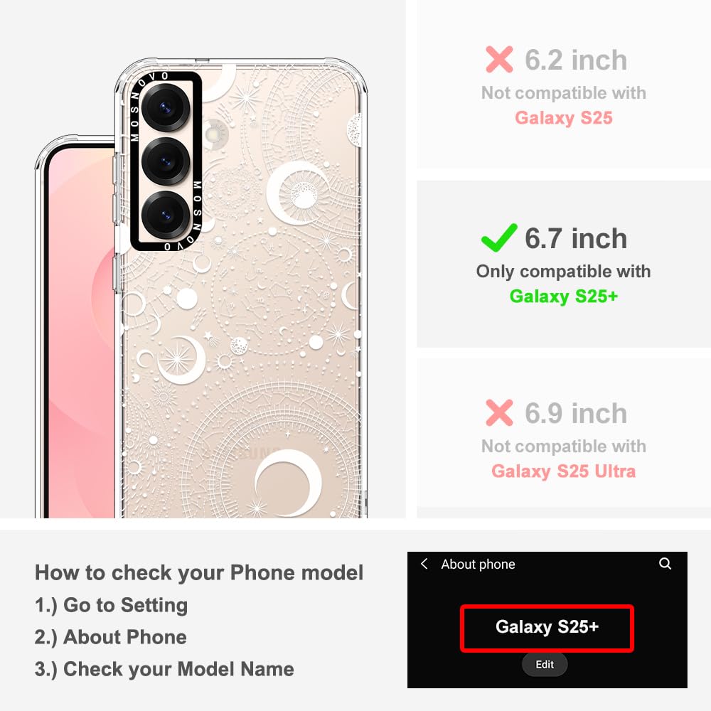 Foto 2 | Funda De Teléfono Mosnovo Para Samsung Galaxy S25 Plus, Tpu Transparente - Venta Internacional.